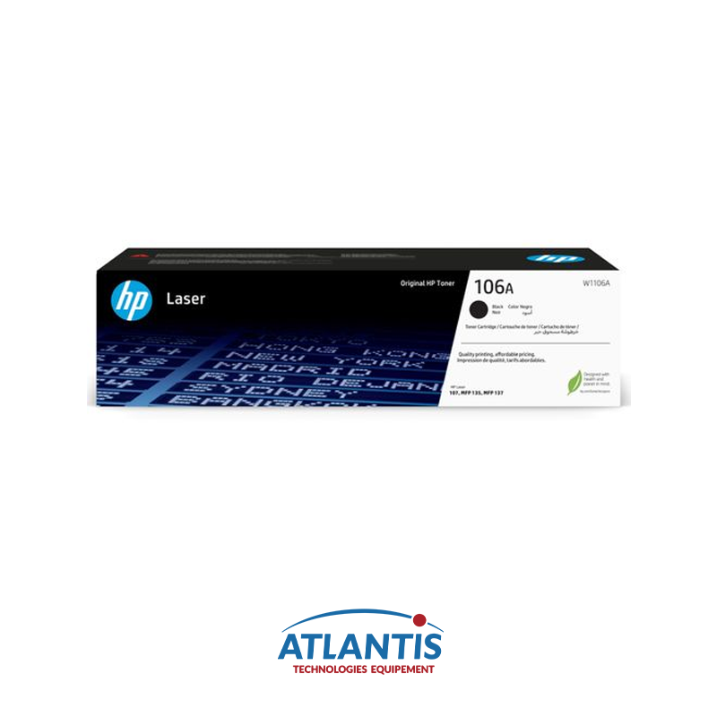 Cartouche HP 106A noir W1106A - Pour LaserJet 135/137/107A