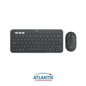 Clavier et souris sans fil Bluetooth K380s Logitech Pebble Keys 2 Qwerty Graphite