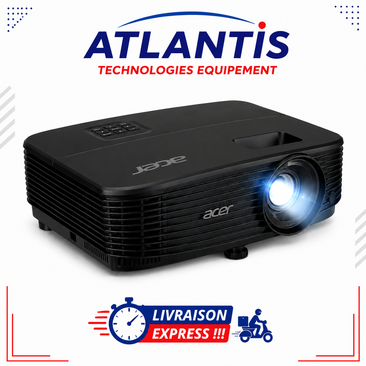 Vidéo projecteur Acer X1123HP – DLP 3D – SVGA (800 x 600) – 4000 Lumens – HDMI/VGA –