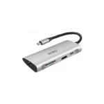STATION D'ACCUEIL USB-C MULTIPORT WIWU ALPHA A831HRT 8-EN-1 POUR MACBOOK / GRIS