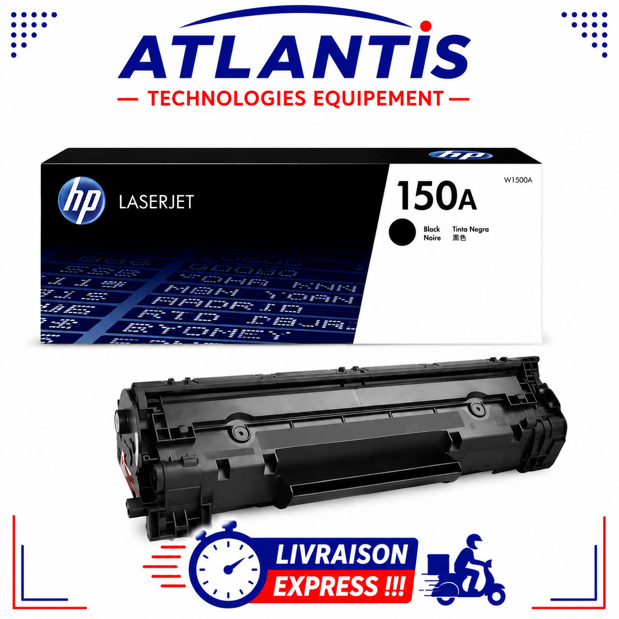 Cartouche d'encre HP 150A W1500A LASER Noir
