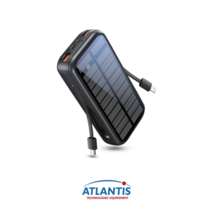 Powrbank Promate Solartank-20PDCi 20000mAh avec câbles USB-C et Lightning intégrés