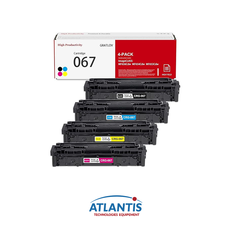 Cartouche Toner Canon 067 Noir/Bleu/Jaune/Rouge