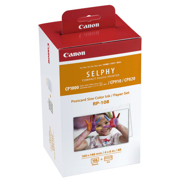 Kit Papier + encre pour Canon SELPHY CP-800 / CP-810 / CP-910 / CP-1000 / CP-1200 / CP-1300