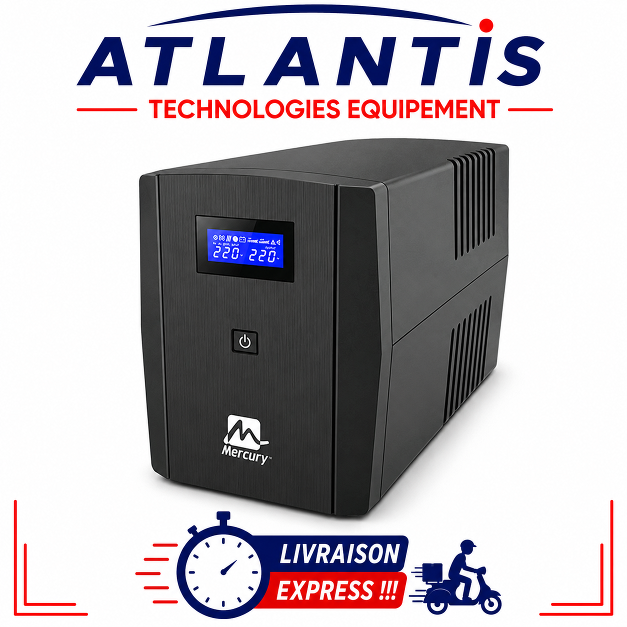 Onduleur Mercury Elite 2200U Smart UPS 2200VA, 1320W, Ecran LCD