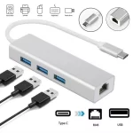 Adaptateur USB type-c vers ethernet, RJ45 LAN 3.0/3 Ports