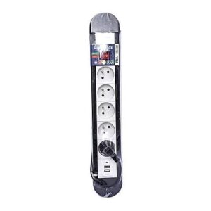 Rallonge électrique Ingelec 2m + 2 prises USB 1694