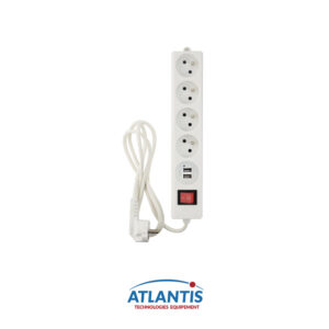 Rallonge électrique Ingelec 2m + 2 prises USB 1694