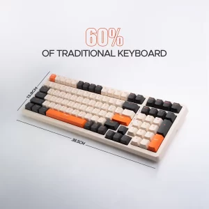 Clavier sans fil Arizone BK-035 2,4 GHz  – Touches interchangeables – Batterie remplaçable – Nano-récepteur USB