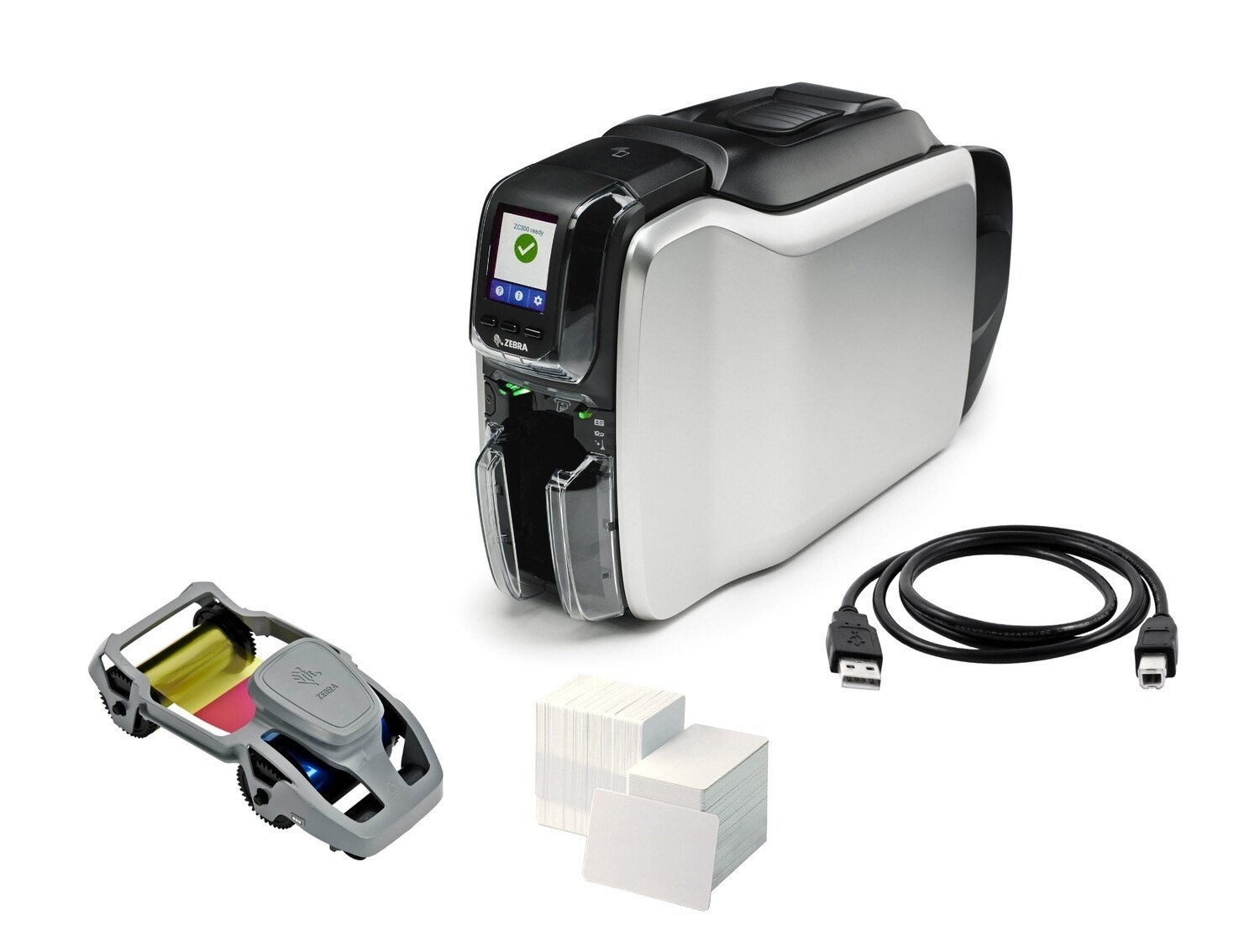 Imprimante à cartes Zebra ZC300, double face 12 (300 dpi), USB, Ethernet,