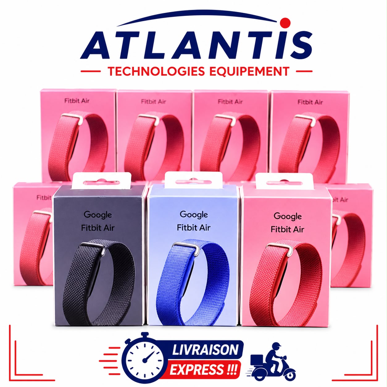 Google Fitbit Air - Bracelet d'activité sans écran avec suivi de la forme physique -